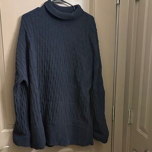 Lululemon Athletica Black Knit Oversized Turtle Neck Sweater